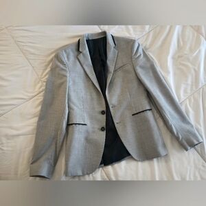 Men's Light Grey Slim Blazer